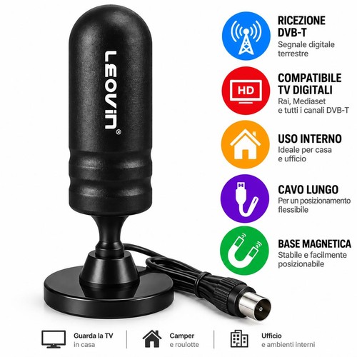 Antenna portatile dvb - tv, dvb-t2